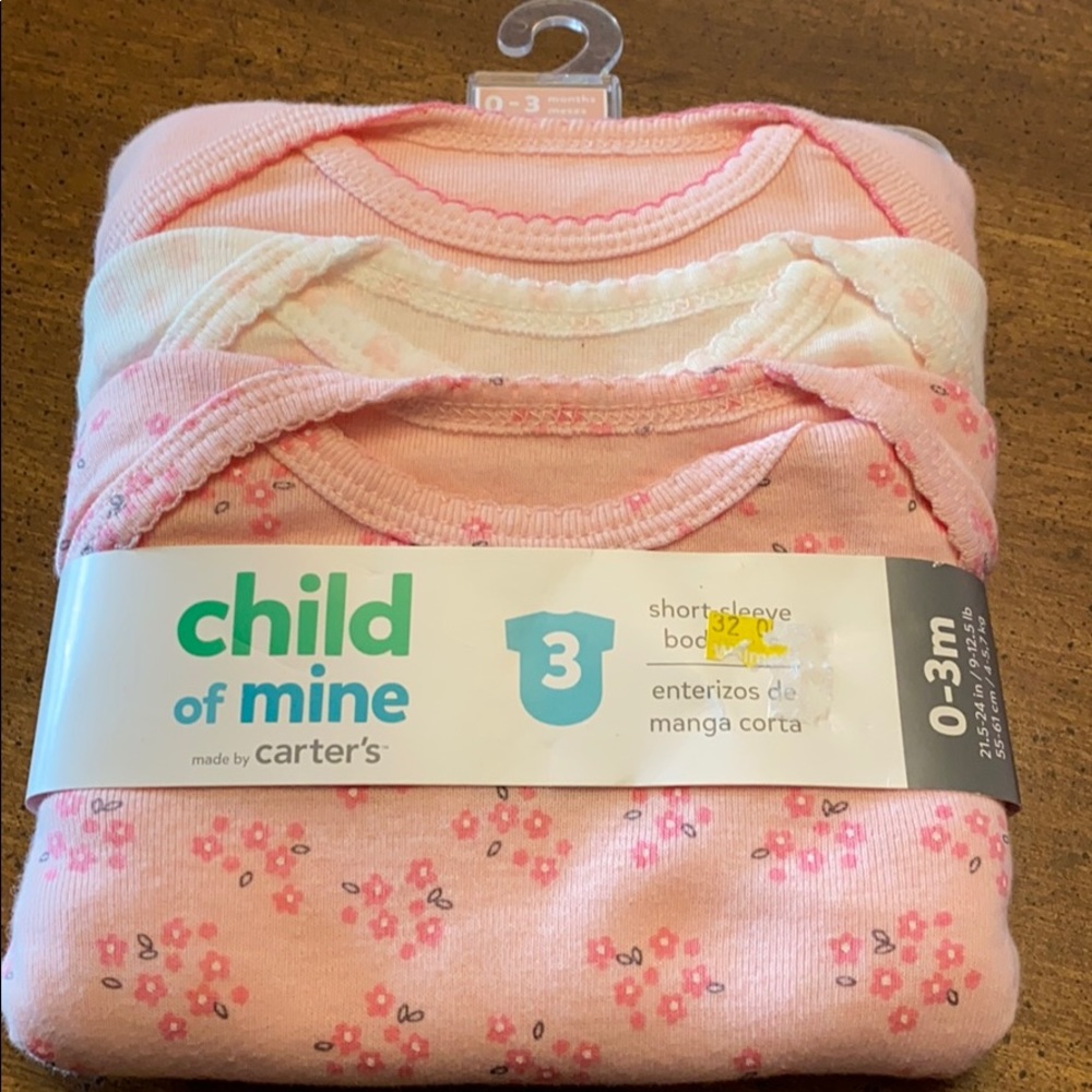 Carters 3 pack of short sleeved onesies